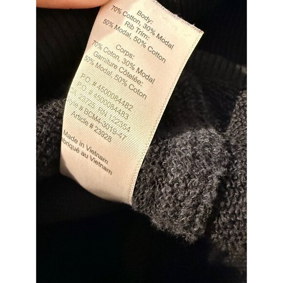 Wilfred Aritzia Diderot Cocoon Sweater Women's XXS Open Front Long Sleeve Black - Picture 6 of 6